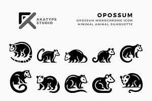 Opossum Vector Icon, an Icon by Akatype Studio