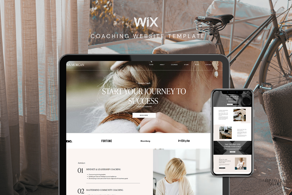 Wix Coaching Website Template, a Wix Template by Primavera Studio Design (Photo 3 of 10)