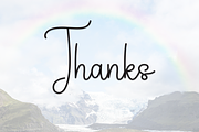 Rainbow | Script Font, a Handwritten Font by Scratchones (Thumbnail 8 of 8)