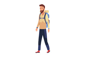Hiker travel in summer clothing with, a Sport Illustration by the8monkey
