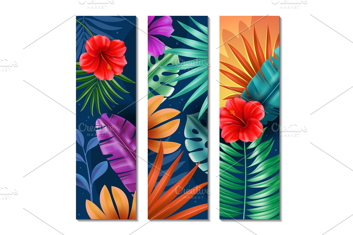 Realistic exotic plants. Different, an Object Illustration by YummyBuum