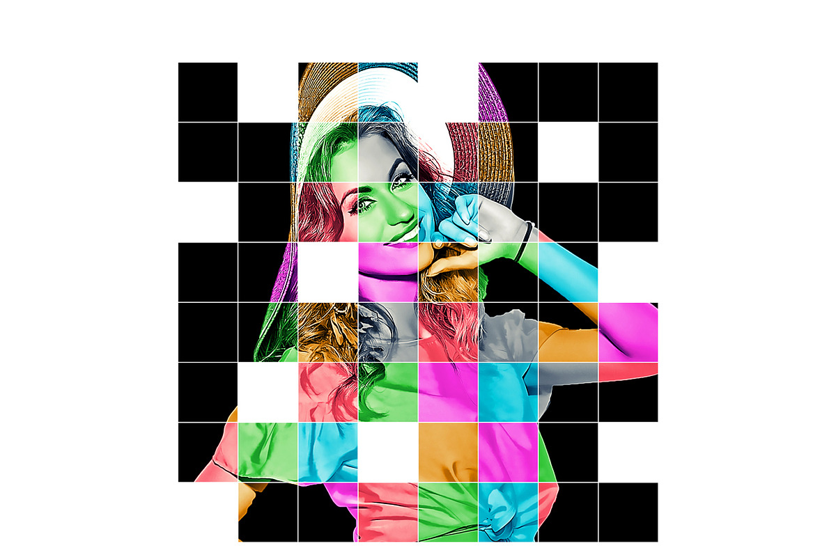 Color Grid Photoshop Action, an Action Add-On by Studio Retouch (Photo 6 of 11)