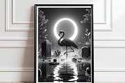 Black Flamingo Wall Art Bundle, a Graphic by Raven&RoseStudio (Thumbnail 7 of 9)