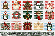 Vintage Christmas Striped PNG Bundle, an Object Illustration by Libby Wishes (Thumbnail 1 of 4)