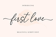 First Love-A Modern Script Font, a Script Font by MJB Letters (Thumbnail 1 of 9)