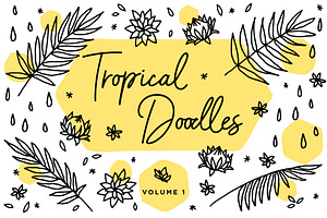 Tropical Line Doodles vol. 1