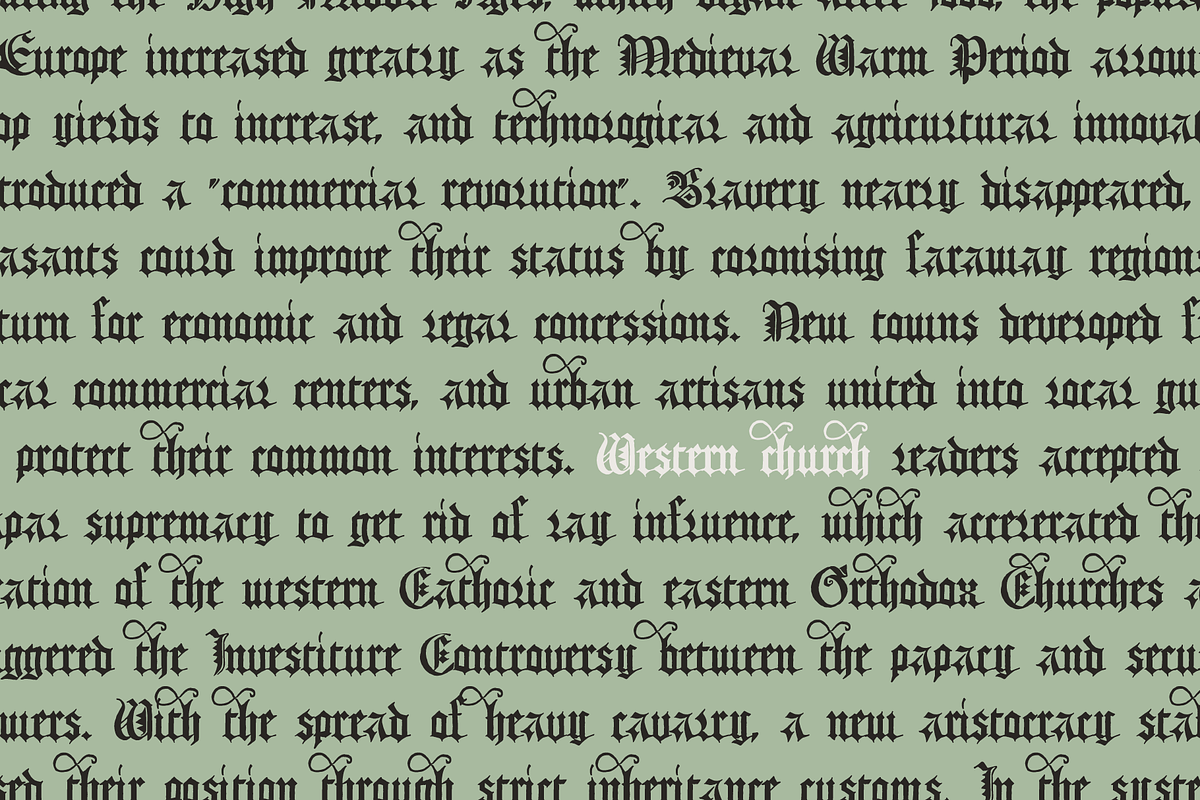 Europe Gothic balckletter font, a Blackletter Font by kaer_shop (Photo 7 of 10)