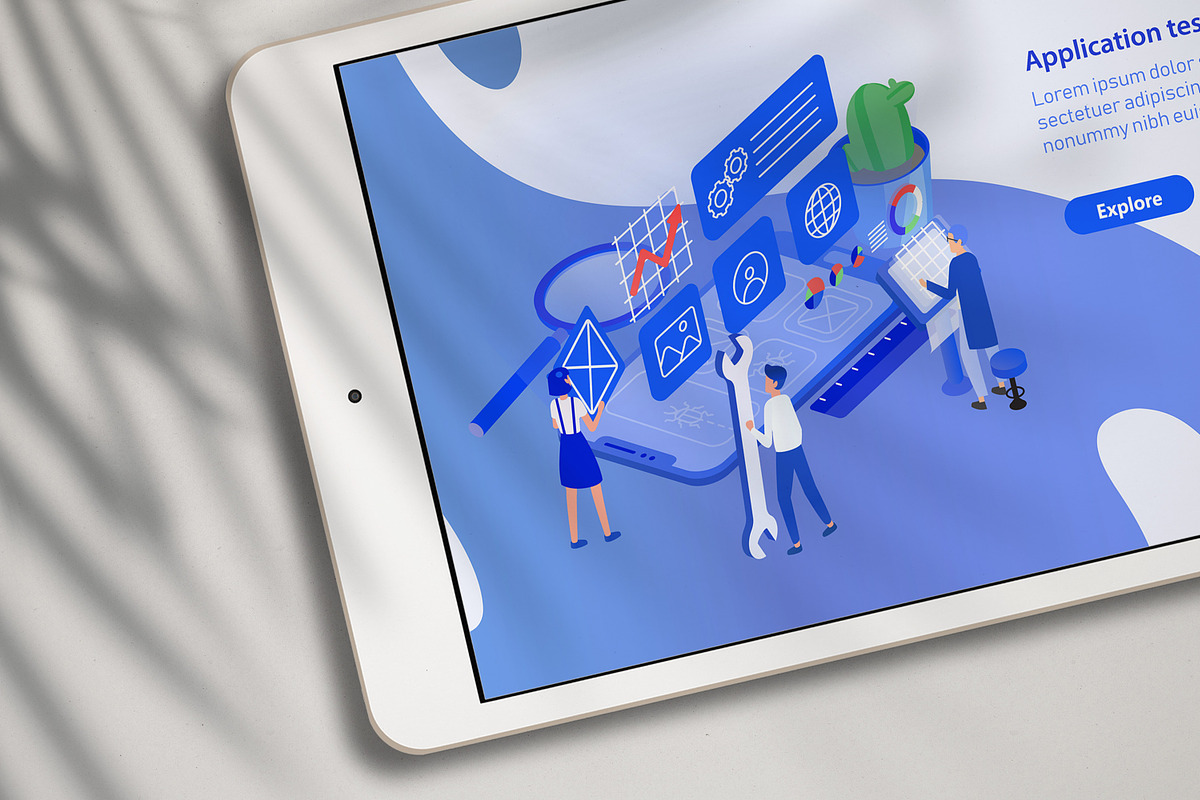 Application testing concept, a Technology Illustration by Good Studio (Photo 3 of 3)