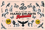 Hand Drawn Animals Vol. 1 + Bonus, an Animal Illustration by lahatom (Thumbnail 1 of 6)