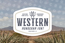 Western Monogram Font Bundle