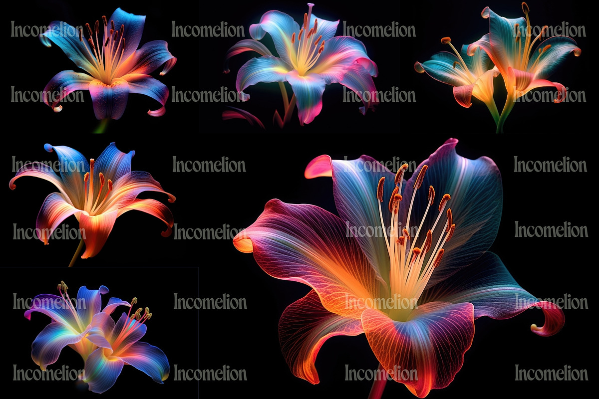 16 Lily Luminograms Wallpapers, a Wallpaper Graphic by Incomelion (Photo 4 of 6)