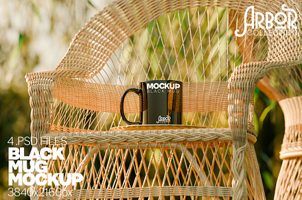 Black Mug Mockup Bundle Arbor Coll.