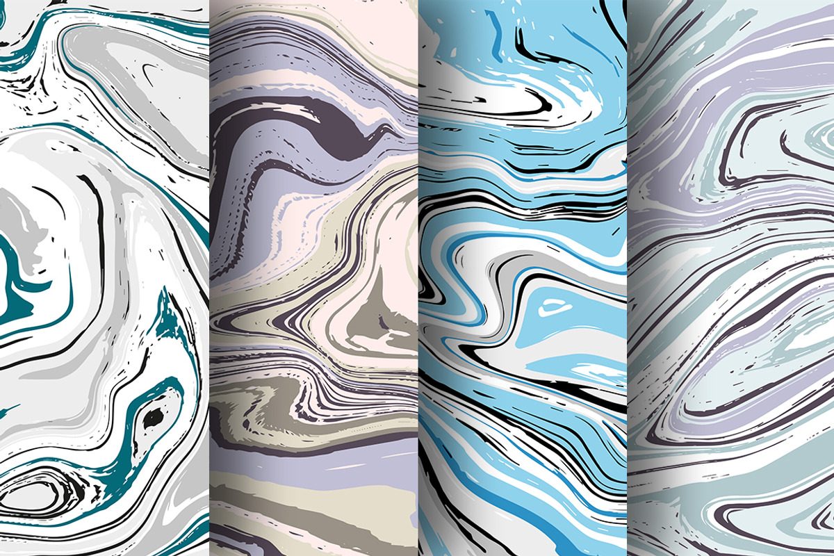Vector Pastel Marble Patterns, a Pattern Graphic by Iryna Denysova (Photo 3 of 7)