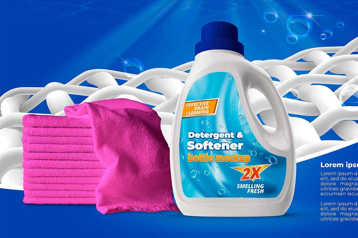 Detergent Bottle Mockup, a Templates & Theme by rogeriomarcos (Photo 1 of 10)