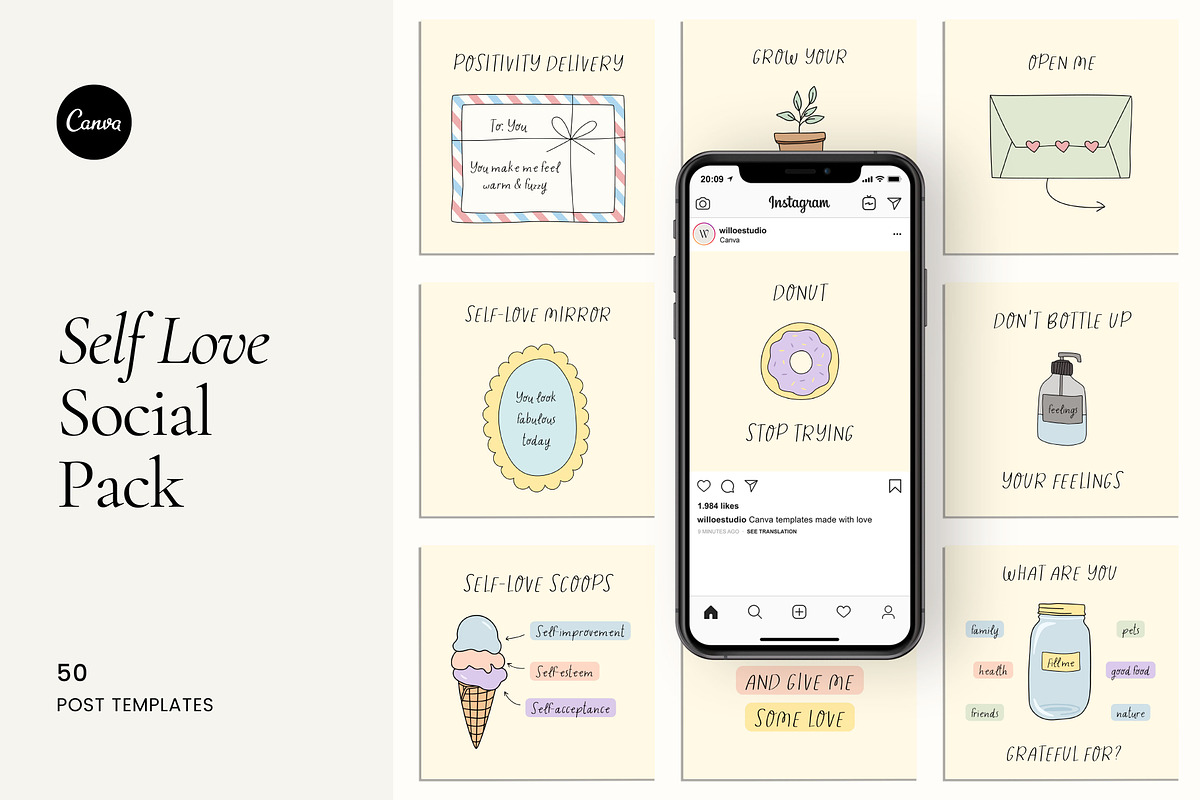 Mental Health Social Bundle - Canva, a Social Media Template by Willoe Studio (Photo 9 of 12)