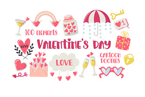 Valentine's Day Doodles Set