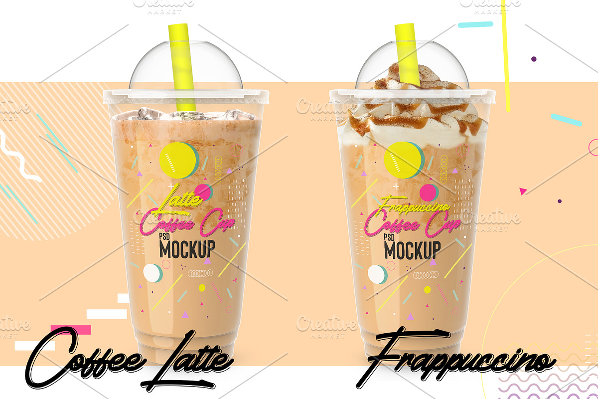 Cold Drink Plastic Cup PSD Mockup, an Object Graphic by Sinlatown (Photo 4 of 6)