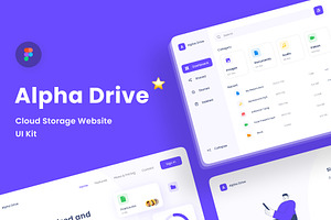 Alpha Drive Cloud Storage Website UI