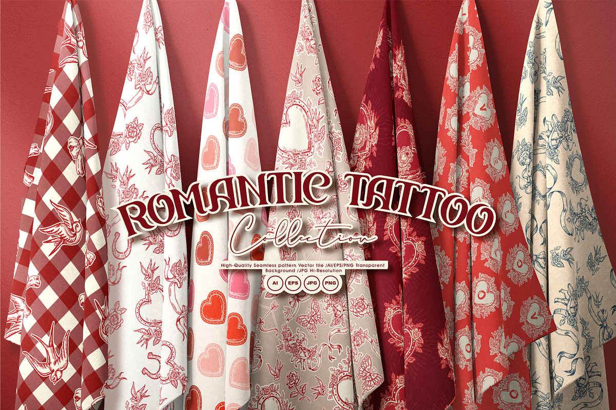 Romantic Tattoo, a Pattern Graphic by MSNTY STUDIOX (Photo 1 of 24)