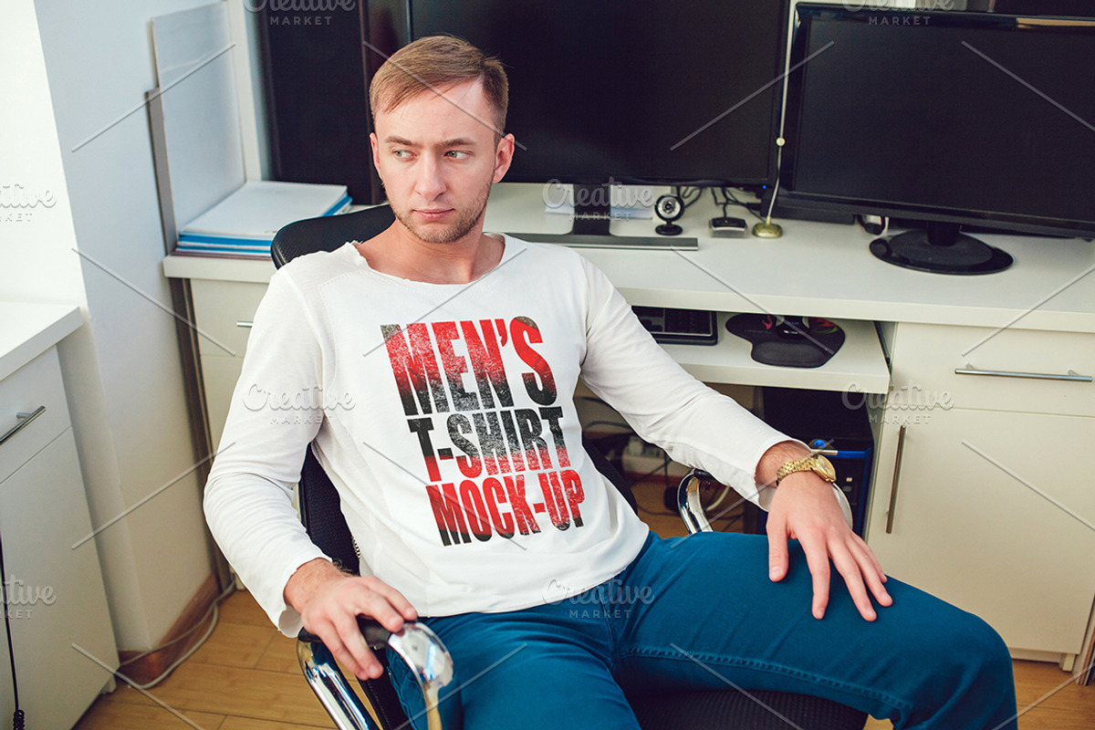 Men's T-Shirt Mock-Up, a Shirt Mockup by Freeman Studio (Photo 14 of 20)