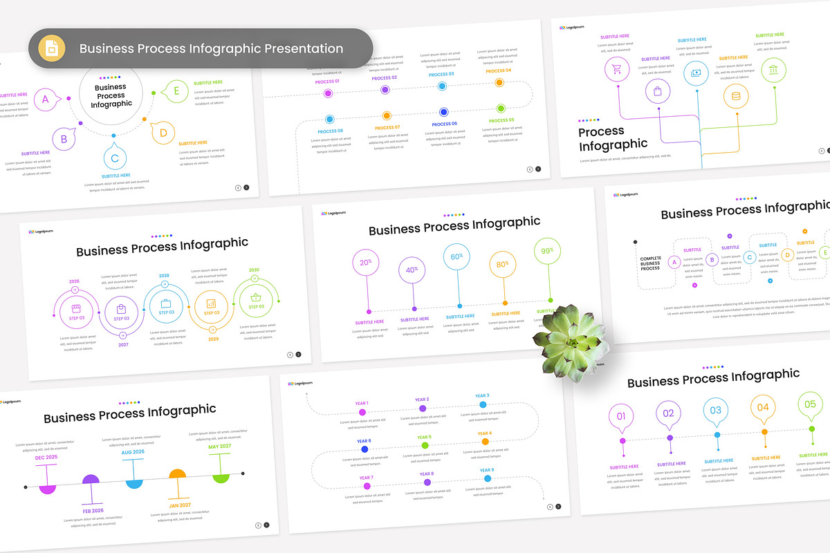 Business Process Infographic Slides, a Presentation Template by Antstheme (Photo 1 of 2)