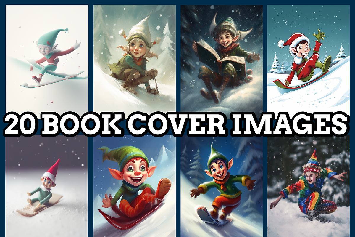 Elf Sliding on Snow Coloring Pages, an Animal Illustration by maggiesar (Photo 2 of 4)