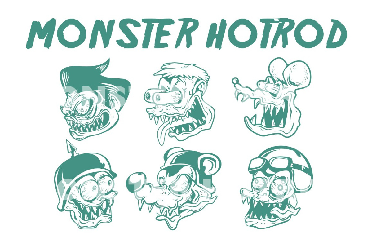 MONSTER HOTROD HEAD #1, an Illustration by arace