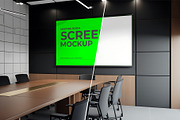 Meeting Room Screen Mockup Template, a Product Mockup by graphypix (Thumbnail 3 of 4)