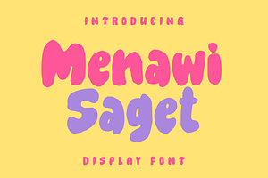 Menawi Saget - Display Font