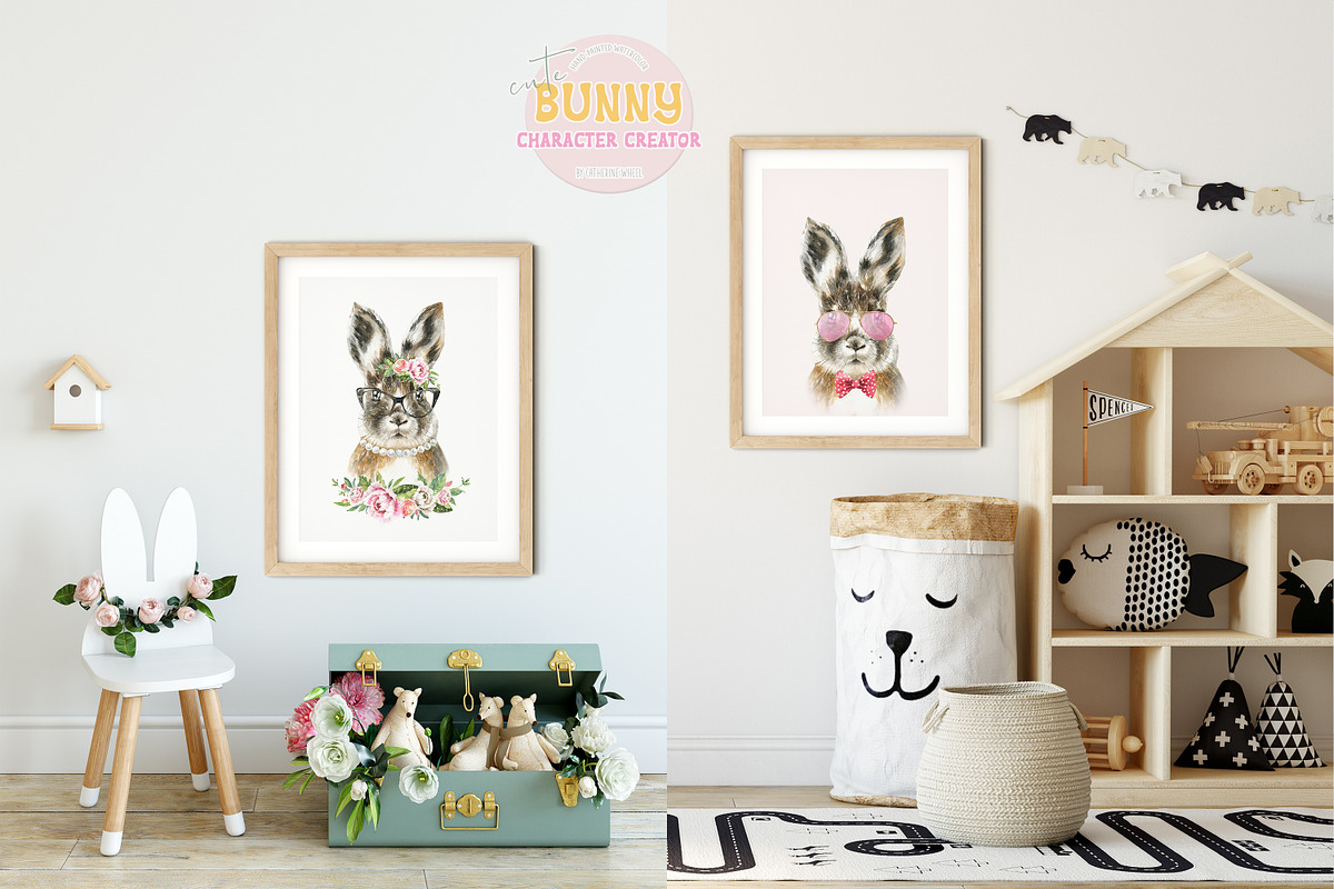 Easter Bunny Watercolor Animal, an Animal Illustration by Catherine Wheel (Photo 11 of 12)