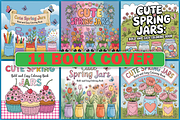 Cute Spring Jars Coloring Pages, an Illustration by LightExpress (Thumbnail 3 of 5)