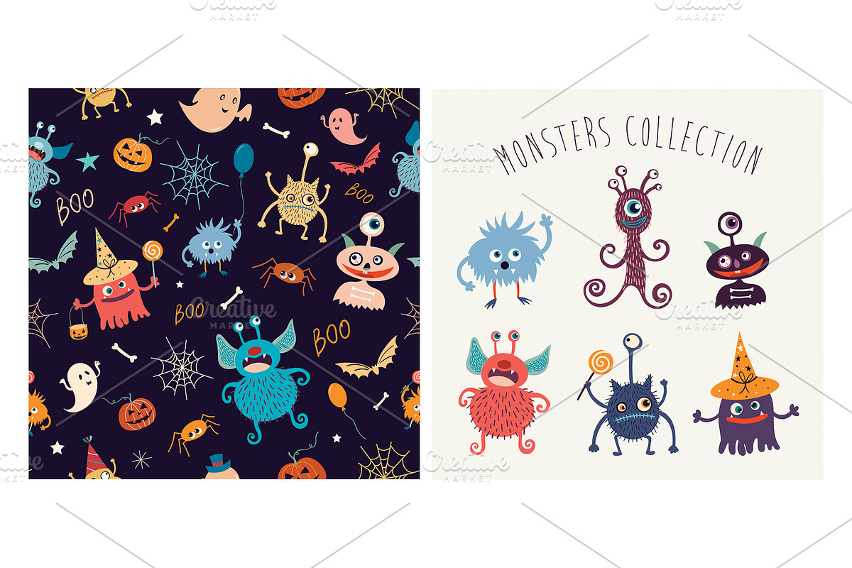 Halloween monsters collection, a Decorative Illustration by Letto studio (Photo 2 of 2)