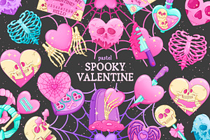 Pastel Goth Spooky Valentine's Day