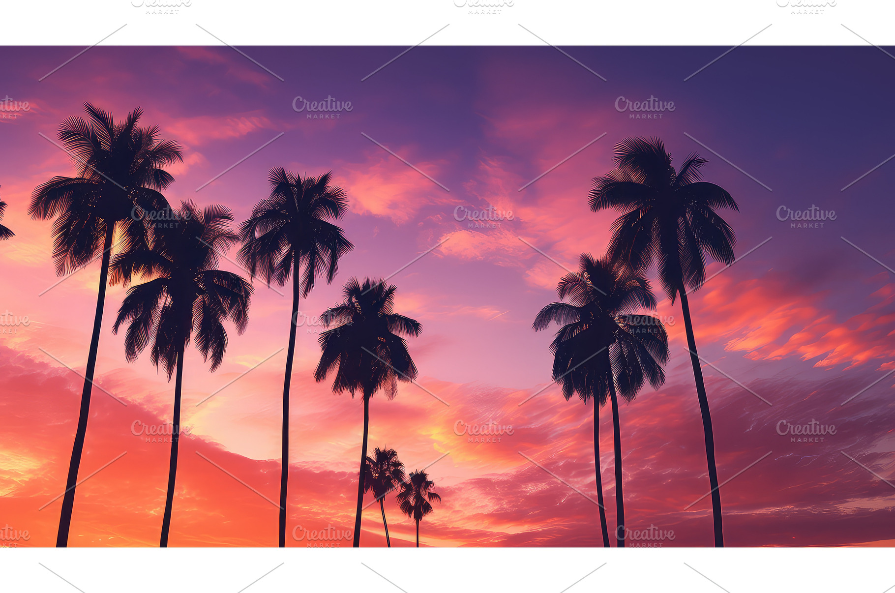sun palm summer background ai, a Nature Photo by pikepicture