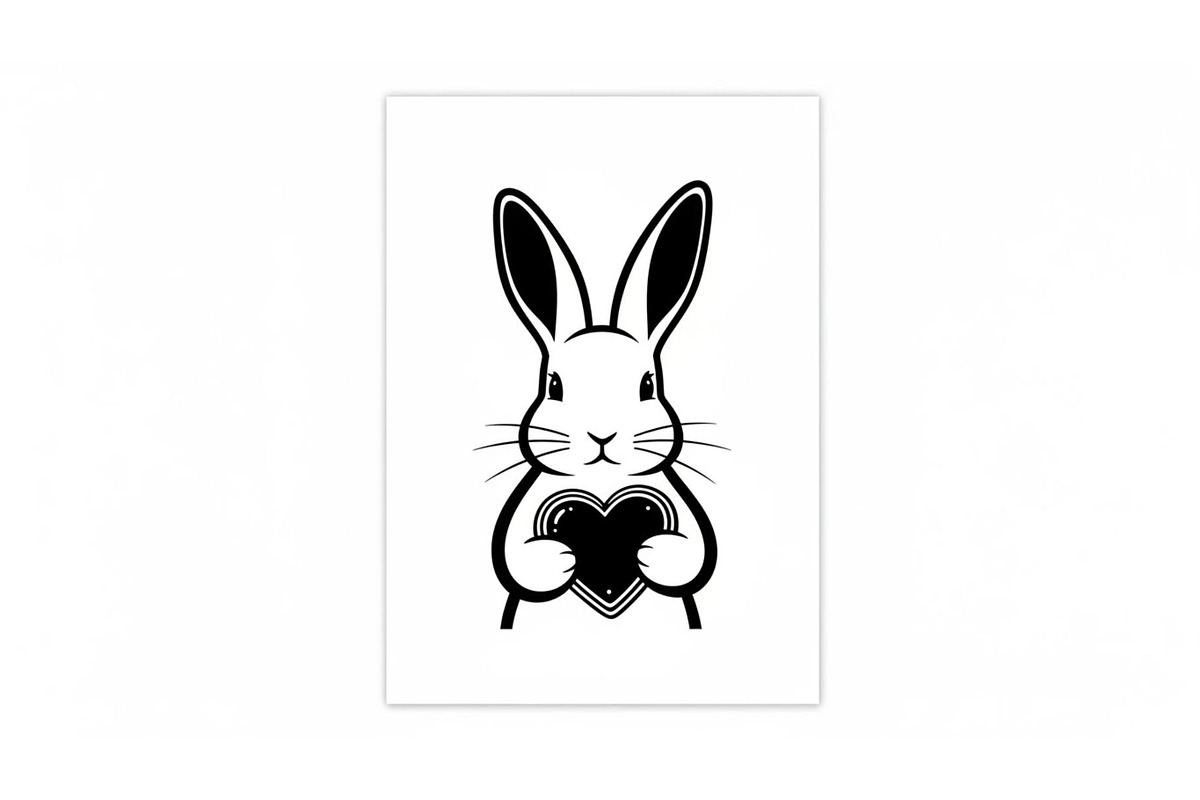 Cute Bunny Love Silhouette Icons, an Illustration by Creativeshirt (Photo 26 of 51)
