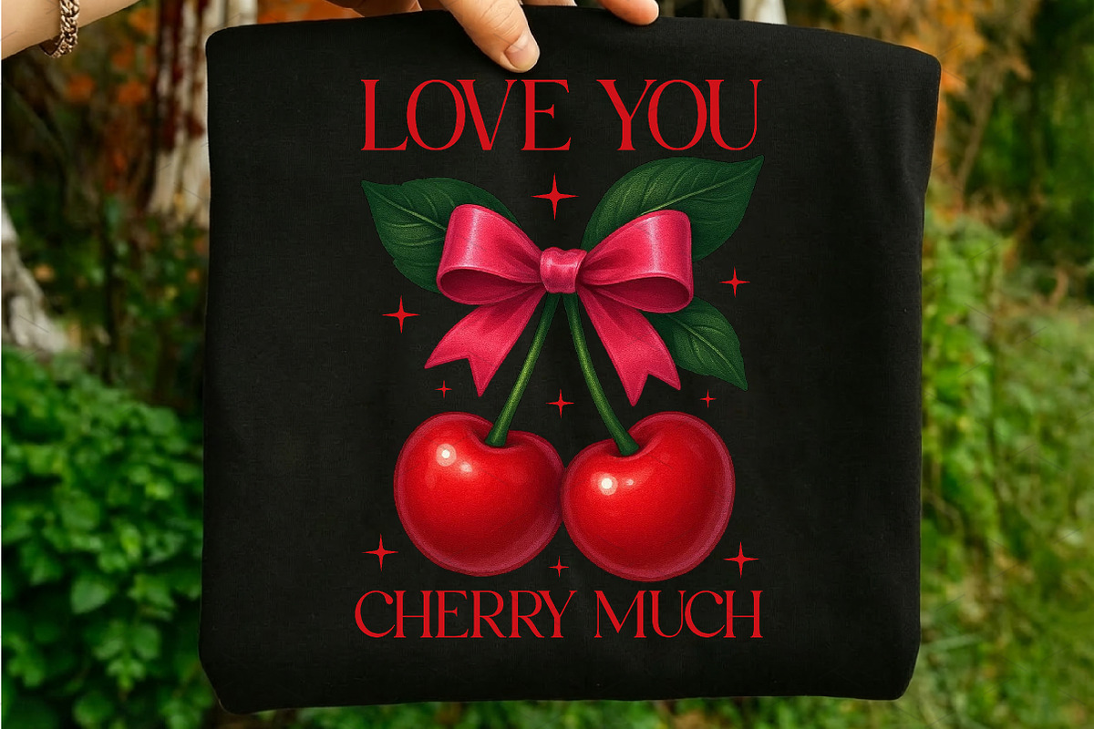Coquette Valentine Love You Cherry M, an Illustration by Libby Wishes (Photo 6 of 7)