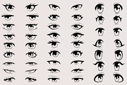 50 Anime and Cartoon Eyes Stamps, a Brush Add-On by SmuffizStudio (Thumbnail 2 of 4)