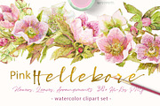 BUNDLE PINK FLOWERS-85%, an Illustration by watercolorwild.graphics (Thumbnail 3 of 11)