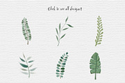 Watercolour Plants & Branches, an Illustration by GraphicSupplyCo. (Thumbnail 5 of 7)