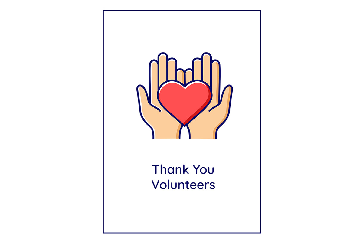 Thank you volunteers greeting card, a Flyer Template by IMG Visuals