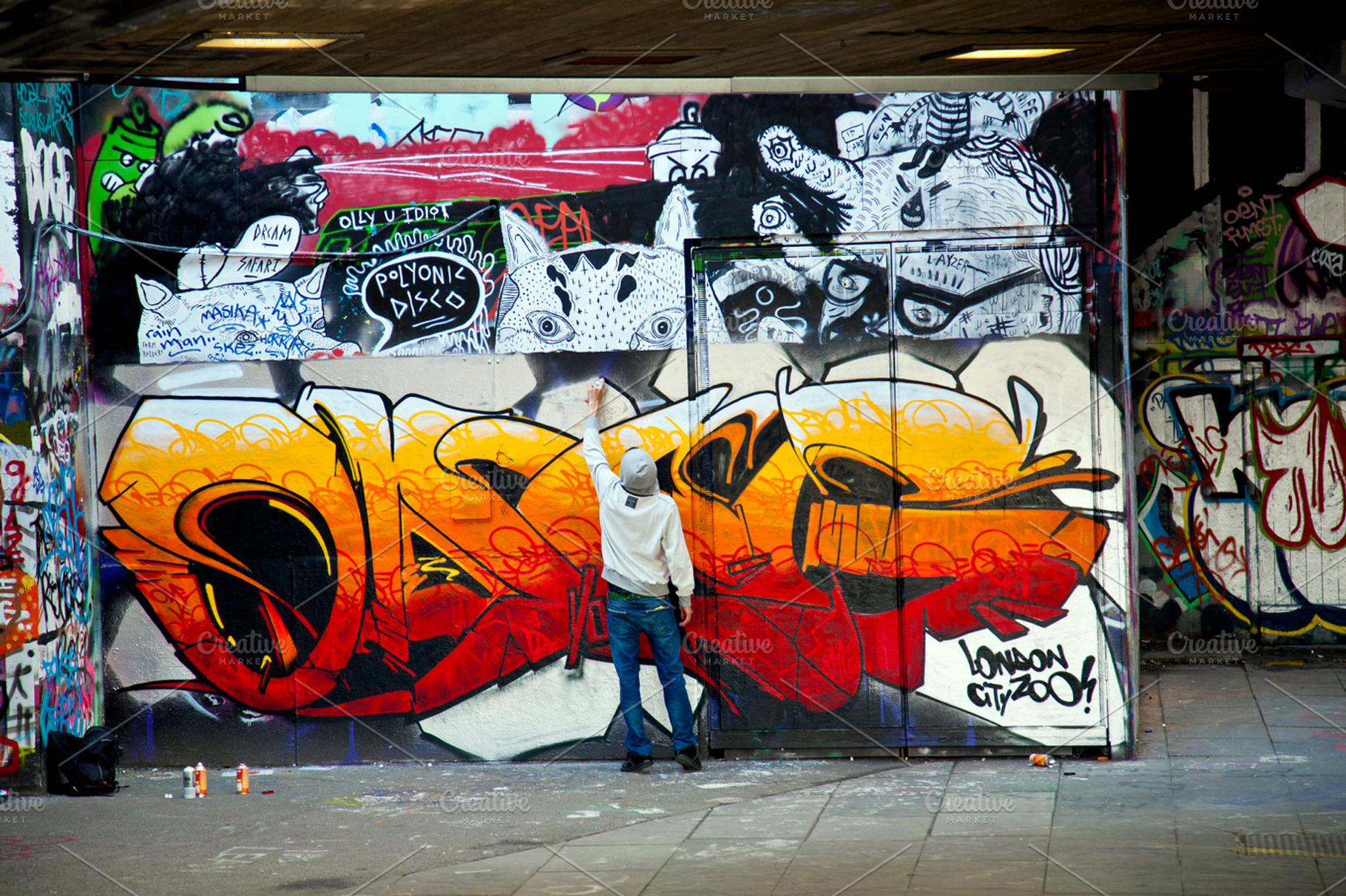 Iseeyouphoto graffitiboy stock photo containing london and boy