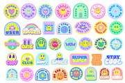 FEEL GOOD STICKERS PACK Y2K DESIGN, an Object Graphic by craftlove (Thumbnail 3 of 10)