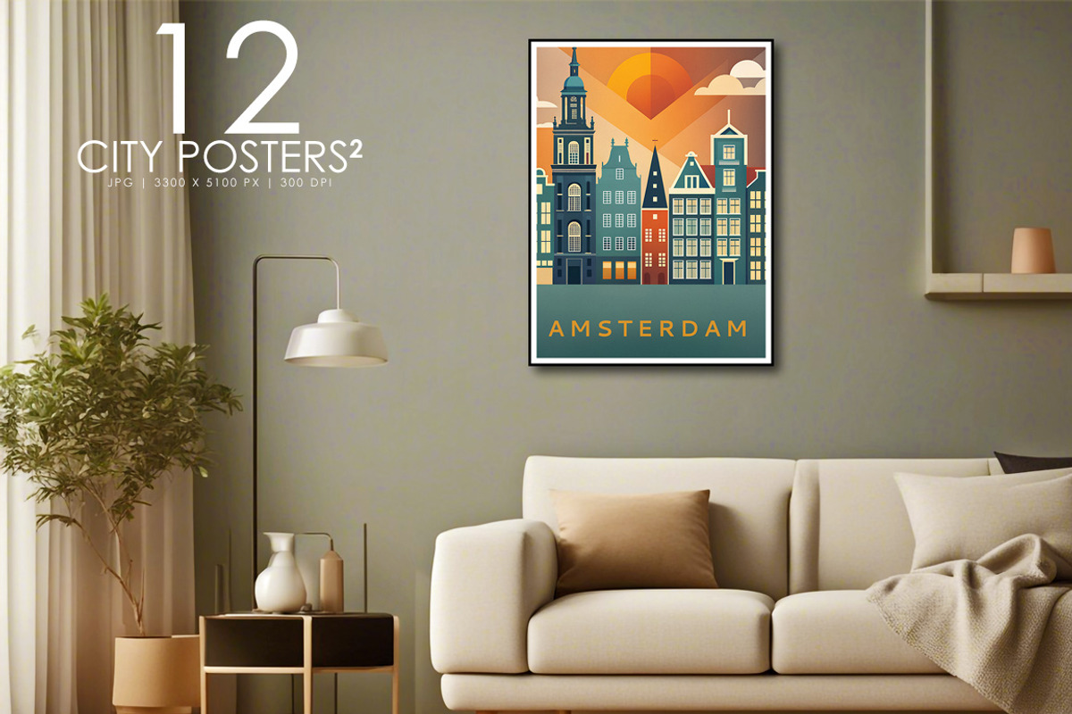 City Posters - 02, a Decorative Illustration by Digital Art Creations (Photo 6 of 8)