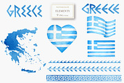 Santorini Greece Watercolor Clipart, an Object Graphic by svetlanaARTdreams (Thumbnail 7 of 12)