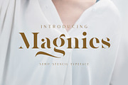 Magnies - Minimal Serif, a Sans Serif Font by Arterfak Project (Thumbnail 1 of 10)
