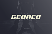 Gebaco - Modern Sport Typeface, a Sans Serif Font by Letterna (Thumbnail 1 of 4)