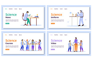 Science Services Landing Pages Set