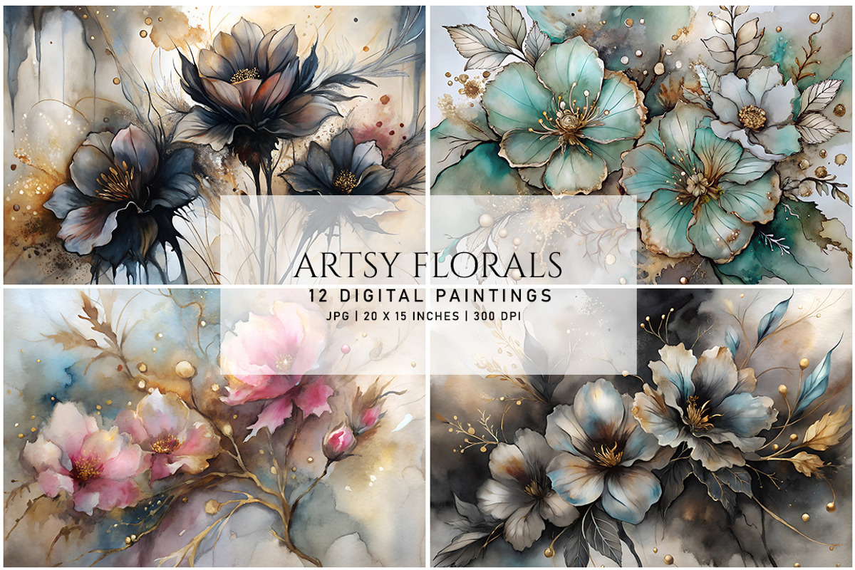 Artsy Florals, a Background Graphic by Digital Art Creations (Photo 4 of 8)