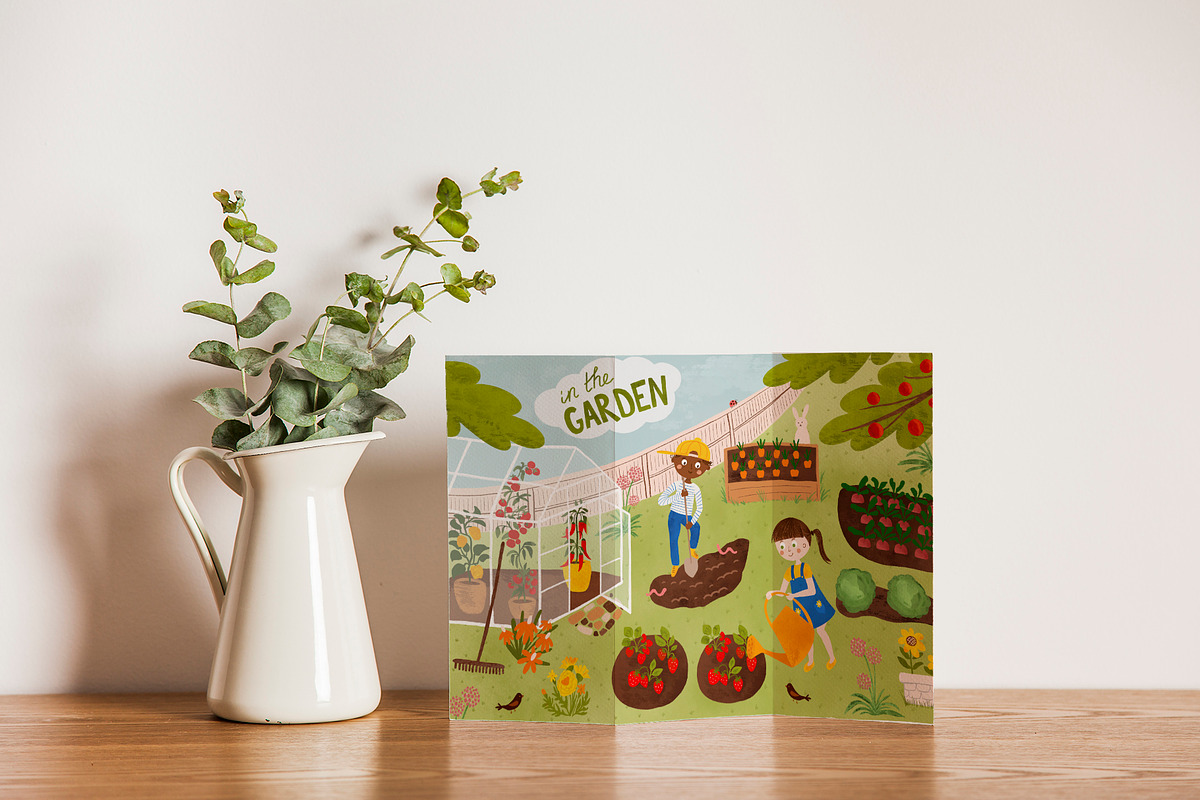 Children in the garden poster, a Person Illustration by Tani Kuzminka (Photo 4 of 4)
