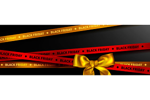 Sale black banner, Black Friday tape, an Illustration by art PVP - market